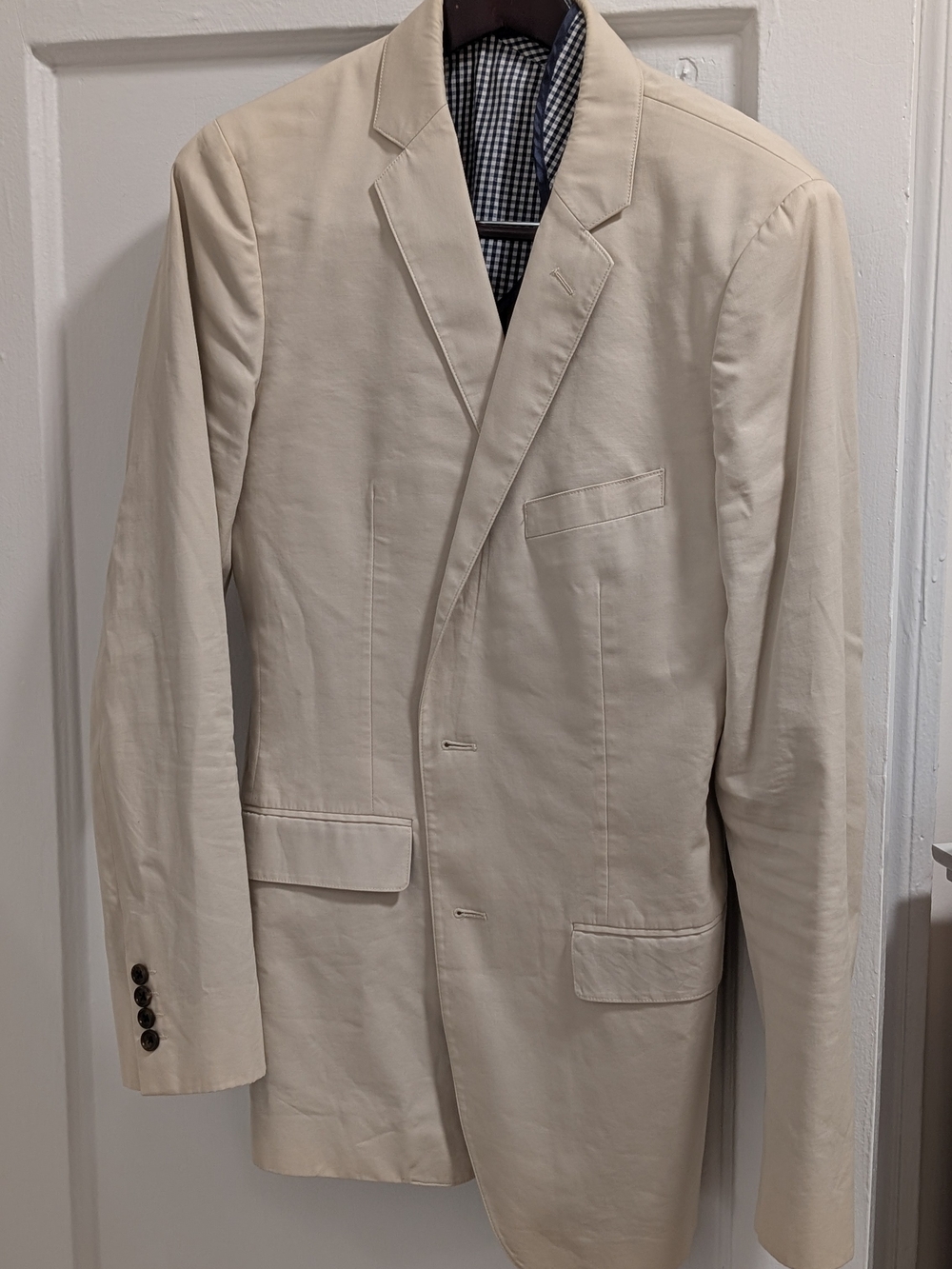 Bonobos Men's Cream Blazer - Classic Single-Breasted Jacket